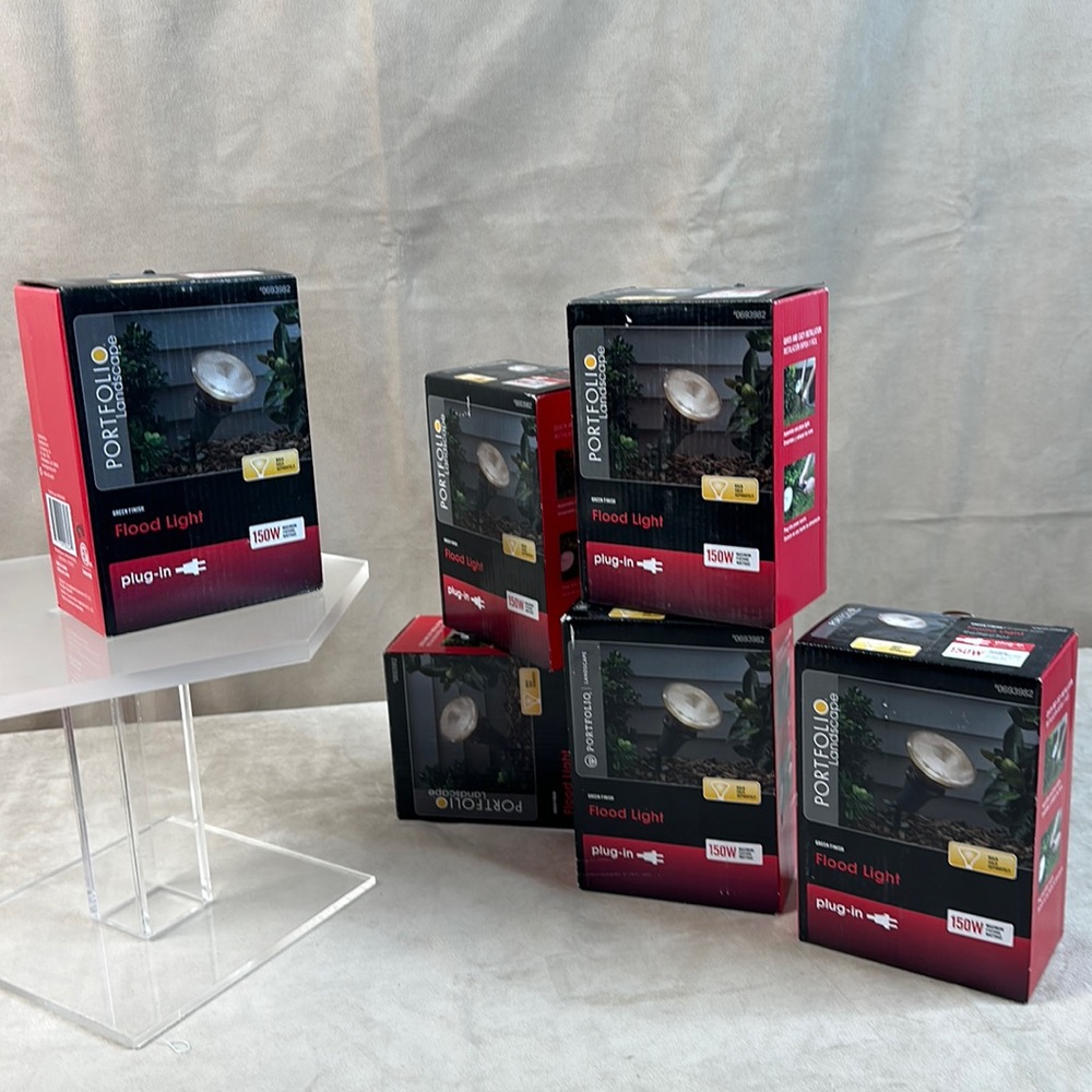 6 Portfolio Landscape Green Finish Flood Light Plug-In 150W Max Fixture Wattage